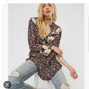Free People Wildflower Fields Henley Top